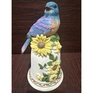6" Ceramic Wind Up Musical Bell with Bluebird - "You Are My Sunshine"